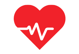 Icona di un cuore con elettrocardiogramma